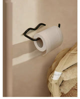 Premium Rood/Zwart Metaal Toiletpapierhouder