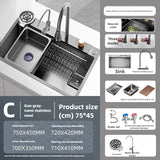 Keukenaccessoires Wastafel Grote Versterkte Roestvrijstalen Wastafel Enkele Groente Wastafel