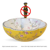 Handgeschilderde Keramische Waskom | Rond | 9L