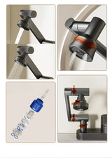 AquaTwist Duo-Flex Wastafelmengkraan – 360° Draaiende Tweegatskraan voor Warm & Koud Water