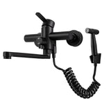 AquaFlex Wandkraan met Zijspuit – 360° Draai