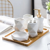 Keramische Badkamer accessoire set | Scandinavische Stijl