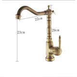 Antieke Wasbakkraan – 360° Draaibaar | Warm & Koud Water | Gouden Afwerking