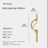 Cirkelvormig Meubelhandvat – Zinklegering | 64–256 mm Boorafstand | Nieuwe Chinese Stijl