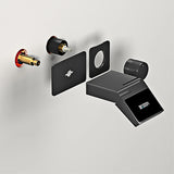 Wastafelkraan met LED Licht – Wandmontage | 2 Gaten | Warm & Koud Water | Messing