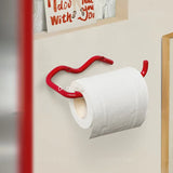 Premium Rood/Zwart Metaal Toiletpapierhouder