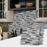 LuxeMarmer Zwart-Wit Marmerlook Wandstickers