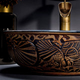 Ronde Wastafel met Kraan Keramisch Ovaal