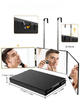 GlamFold 360 – Draagbare 3-Delige Make-up Spiegel met Verstelbare Haak