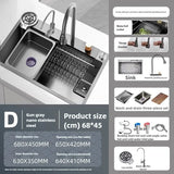 Keukenaccessoires Wastafel Grote Versterkte Roestvrijstalen Wastafel Enkele Groente Wastafel