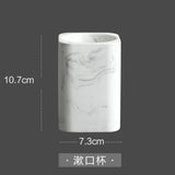 Vierdelige Badkamer accessoire set – Marmerlook