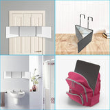 GlamFold 360 – Draagbare 3-Delige Make-up Spiegel met Verstelbare Haak