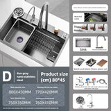 Keukenaccessoires Wastafel Grote Versterkte Roestvrijstalen Wastafel Enkele Groente Wastafel