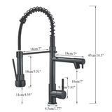 Uittrekbare Keukenkraan | Nikkelgoud | Warm & Koud Water | Enkel Handvat