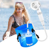 AquaNomad SmartCamp Douche – Draagbare Campingdouche met Oplaadbare Pomp & Slimme Digitale Regelaar