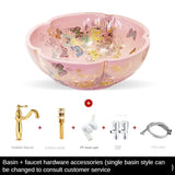 Handgeschilderde Keramische Waskom | Rond | 9L