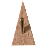 TriLuxe Driehoek Wandhaak – Messing & Massief Hout