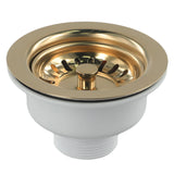 Aurelio Goudkleurige RVS Gootsteenstop – 114mm Luxe Afvoerzeef