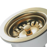 Aurelio Goudkleurige RVS Gootsteenstop – 114mm Luxe Afvoerzeef