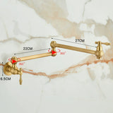 RoyalPour – Luxe Goudkleurige Uitschuifbare Pot Filler Wandkraan