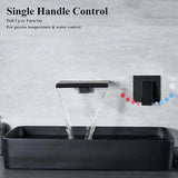 Waterval Wastafelkraan – Dubbele Handvatten | Chroom & Mat Zwart | 2-Gats Wand- of Tafelmontage