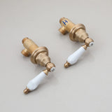 AquaVintage 3-Gats Waterval Wastafelkraan – Klassieke Luxe in Antiek Messing