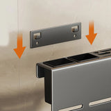 ChefSpace Wandgemonteerd Messenrek met Snijplankhouder – Roestvrijstaal