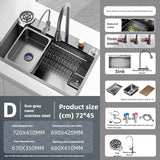 Keukenaccessoires Wastafel Grote Versterkte Roestvrijstalen Wastafel Enkele Groente Wastafel