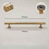 Vintage Handgehamerde Messing Kast- en Ladegrepen – Bronzen Meubelgrepen