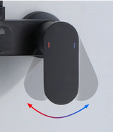 AquaJet Zwart Messing Wandkraan met Zijspuit