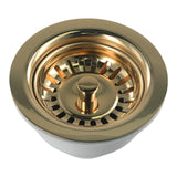 Aurelio Goudkleurige RVS Gootsteenstop – 114mm Luxe Afvoerzeef