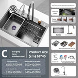 Keukenaccessoires Wastafel Grote Versterkte Roestvrijstalen Wastafel Enkele Groente Wastafel