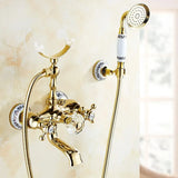 Luxe Gouden Badkraan met Kristalaccenten