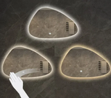 NordiLux Design Badkamerspiegel – Slimme LED Wandspiegel met Onregelmatige Vorm en Aluminium Frame