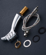 AquaFalls Solo – Waterval Wastafelkraan in Massief Messing