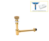 AquaStop Luxe Koperkleurige Geurvrije Sifon & Pop-Up Afvoer