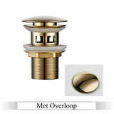 LuxDrain Pop-Up Afvoerplug – Stijlvolle Wastafel Stopper in Zwart, Goud en Rosé