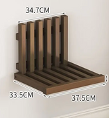 Ultra-Slanke Inklapbare Wandkruk – Ruimtebesparende Massief Bamboe Ingangsbank