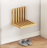 Ultra-Slanke Inklapbare Wandkruk – Ruimtebesparende Massief Bamboe Ingangsbank