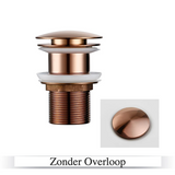 LuxDrain Pop-Up Afvoerplug – Stijlvolle Wastafel Stopper in Zwart, Goud en Rosé