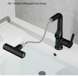 AquaGlow Waterval Wastafelkraan met Digitale Temperatuurweergave