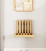 Ultra-Slanke Inklapbare Wandkruk – Ruimtebesparende Massief Bamboe Ingangsbank