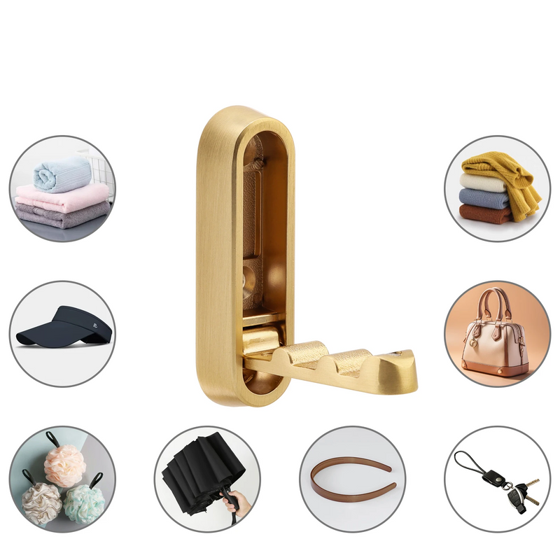 FoldMate 4-delige Set – Opklapbare Wandhaak van Zinklegering