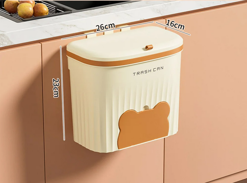 EcoBin Keuken & Badkamer Wandprullenbak – 8.5L / 12L Met Deksel