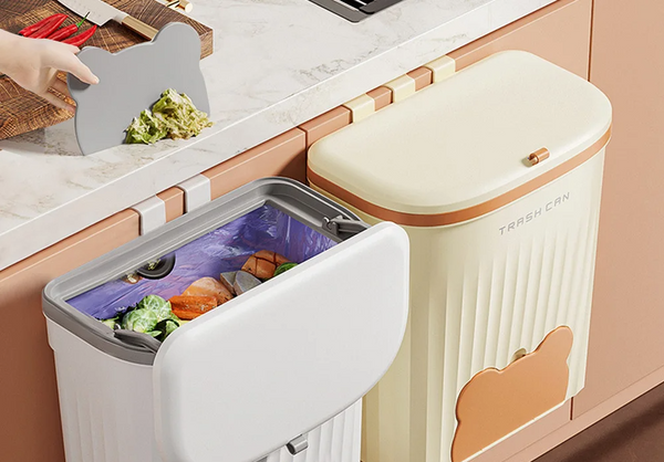 EcoBin Keuken & Badkamer Wandprullenbak – 8.5L / 12L Met Deksel