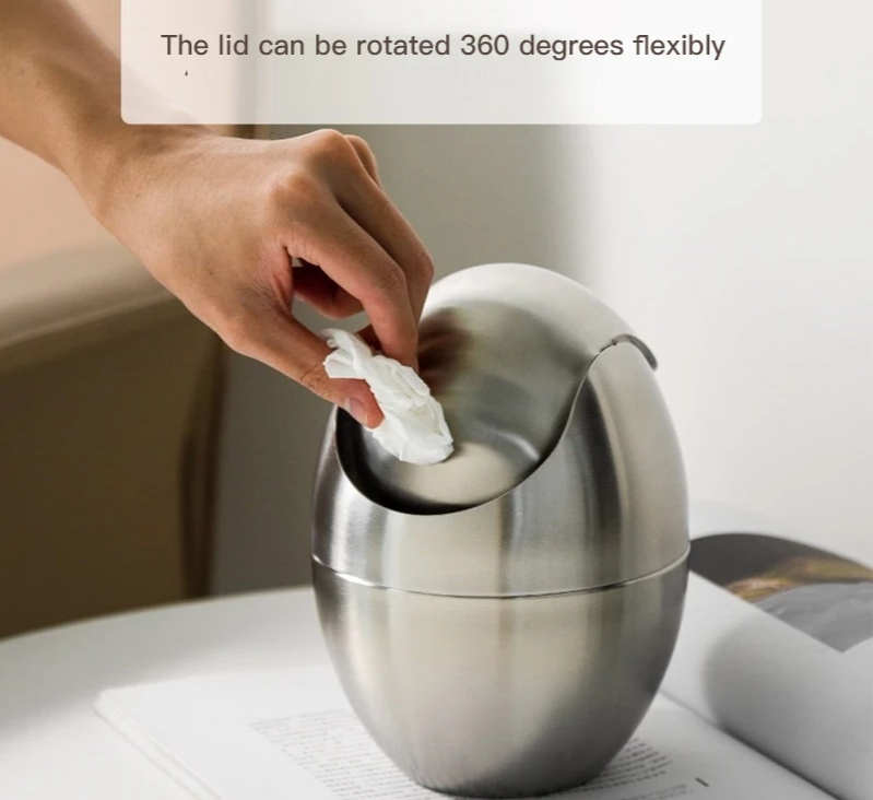 LuxBin Mini Prullenbak van Roestvrijstaal