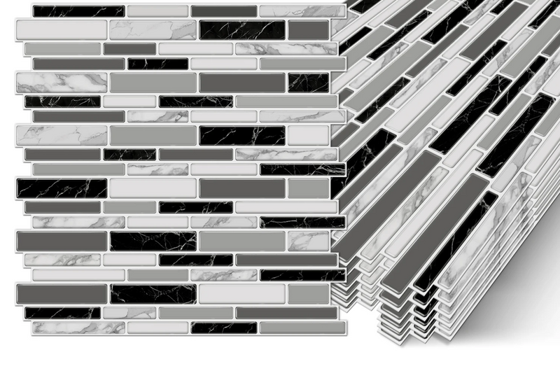 LuxeMarmer Zwart-Wit Marmerlook Wandstickers