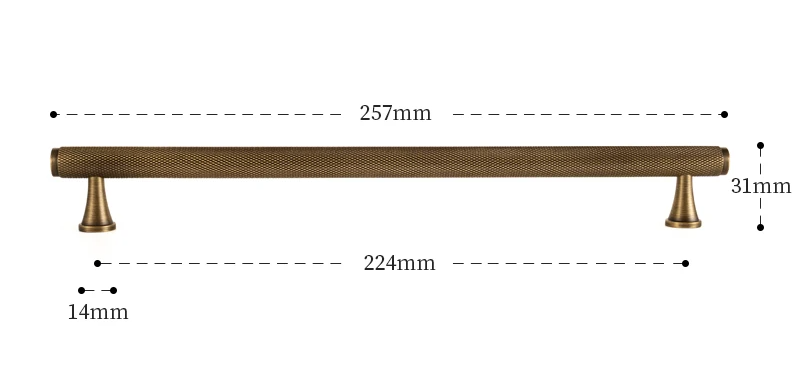 Nurlin Massief Antiek Messing Kastgreep