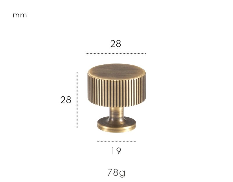 Nurlin Massief Messing Kastknoppen