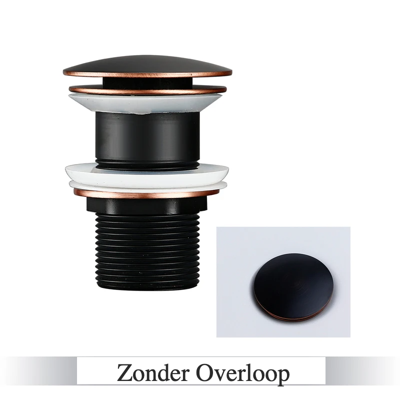 LuxDrain Pop-Up Afvoerplug – Stijlvolle Wastafel Stopper in Zwart, Goud en Rosé